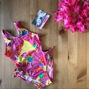 NWT Flapdoodles one-piece print swimsuit